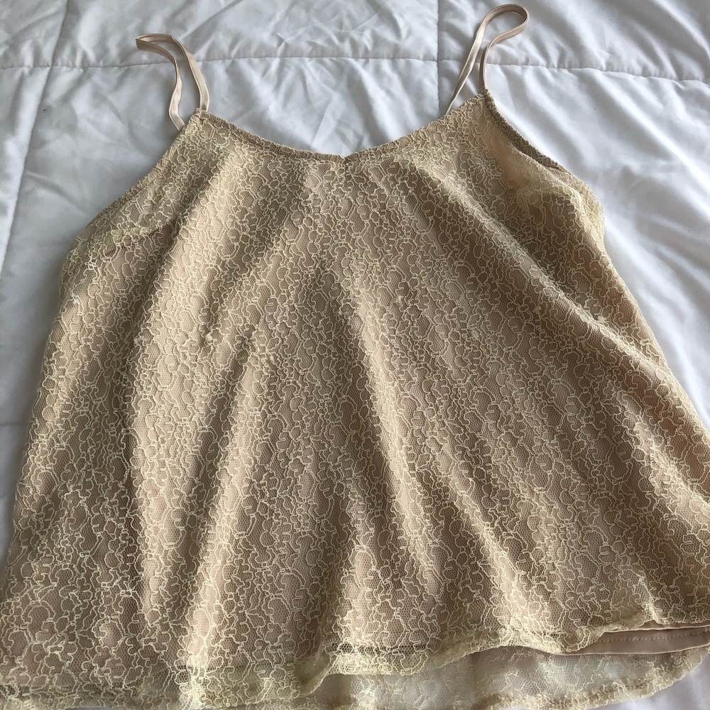 Lace spaghetti strap top